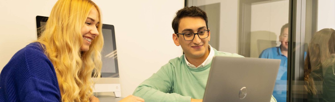 Young Talents working together on a laptop