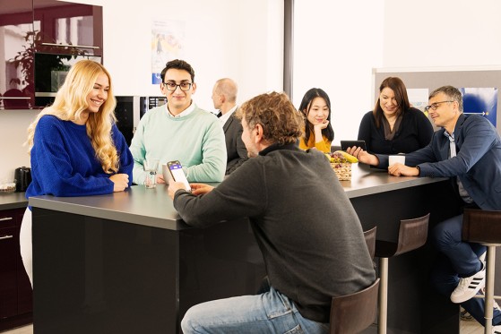 Employee in the open office