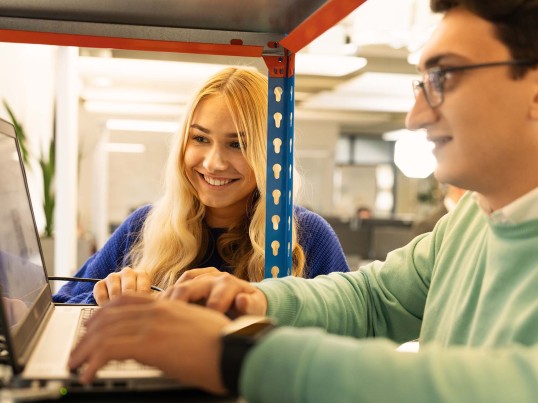 Young Talents working together on a laptop
