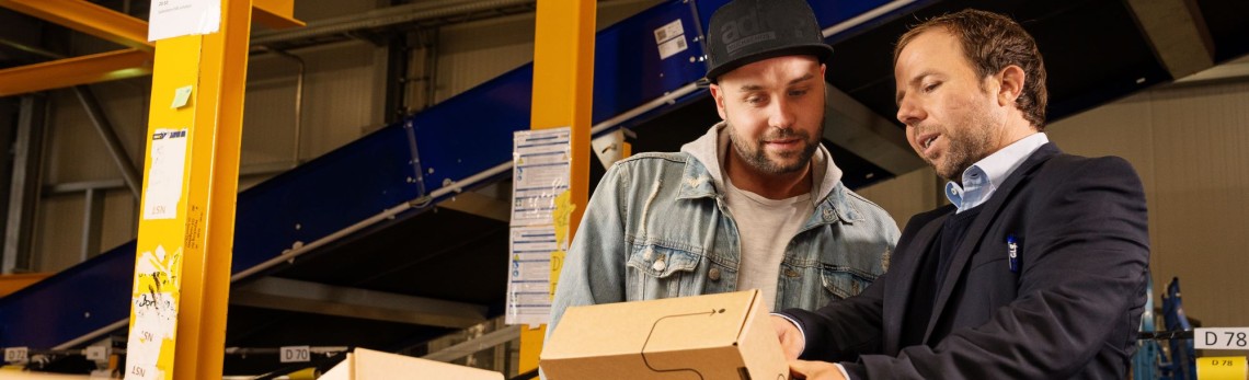 Managers in the Depot with parcels