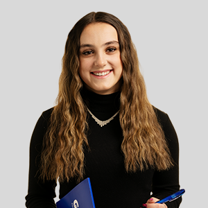 Portrait of Young talent with long brown hair